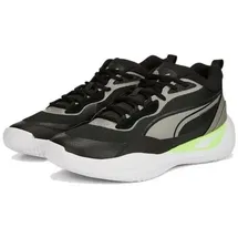 Puma Herren Basketballschuhe Playmaker Pro, Größe 44 1⁄2 in Schwarz PUMA BLACK-FIZZY LIME
