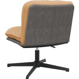 vidaXL Bürodrehstuhl Gelockter wollähnlicher Stoff Beige