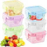 JAONLD 6 Stück Gefrierdosen Klein Brotdose mit Deckel 60 ml Mikrowellengeeignet Saucen Behälter Kleine Dosen Salatdressing Behälter Mini Dosen mit Deckel für Dips, Snacks, Marmelade
