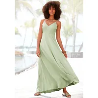 LASCANA Maxikleid Unifarben Grün 36