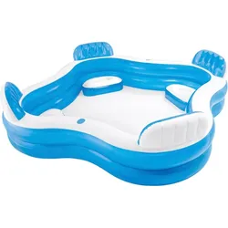 Intex aufblasbarer Pool mit aufblasbaren Stühlen BLAU|WEISS|WEISS NO SIZE