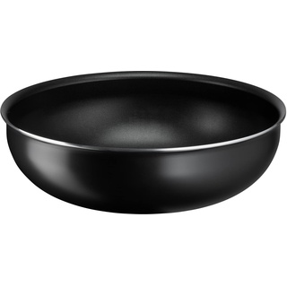 Lagostina Ingenio Essential Plus Wok-Wok Ø 28 cm, antihaftbeschichtete Aluminiumpfanne für Gas und Backofen, mit Thermosignal-Kochdisplay, nutzbar mit abnehmbarem Griff