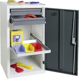 Stumpf & Kossendey, Werkstattschrank, Werkzeugschrank S3000 lichtgrau anthrazit 2 Schubladen 1 Fachboden (50 cm, 100 cm)
