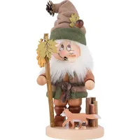 Christian Ulbricht Räuchermann Wichtel mit Fuchs 34 cm beige