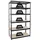 Proregal Schwerlastregal Metall 220x120x60 cm schwarz 6-Ebenen