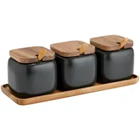 Ladelle 62056 ESSENTIALS Anthrazit Dosen- & Löffel-Set (1 Set)