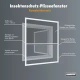 Primaster Fliegenschutz-Plissee 130 x 150 cm Weiß