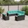 vidaXL Gartensofa-Set 11-tlg. schwarz