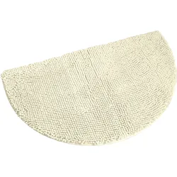Badematte KINZLER "Chenille" Gr. 8, beige (natur), H:18mm, Polyester, Badematten, Badteppich, Uni Farben, weich, als rechteckig & halbrund erhältlich