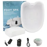 noroa CalmDetox Fuβbad, Ionen Fußbad System mit Becken LED Anzeige 6 Zyklen Auto-Stopp CE zertifiziert Elektrolyse Fuß Spa Gerät mit austauschbarem Ionenkopf 30 Anwendungen 100–240V EU Adapter
