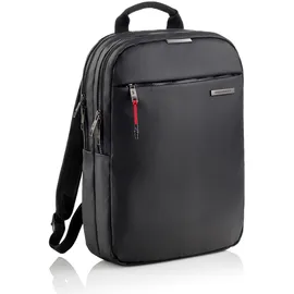 Miquelrius Business Rucksack 13L schwarz – Laptopfach 16" mit RFID-Schutz, wasserabweisend, Reflektoren - 44,5x30x6cm