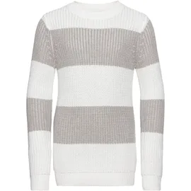 Kidsworld Strickpullover in grau/weiß gestreift), | Gr.: 152/158