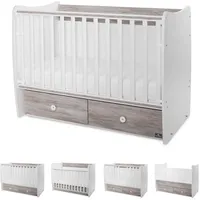 Lorelli Babybett MATRIX NEW 120 x 60 cm, 2 Ebenen, 2 Schubladen dunkelbraun