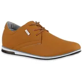 VAN HILL Herren Klassische Halbschuhe Flach Basic Bequem Schuhe 840516 213039 Hellbraun, 40 - 40