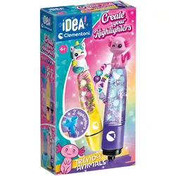 Kreativset CLEMENTONI "Idea, Deine Textmarker-Kreationen - Tiere im Trend", bunt, Kreativsets, Kinder