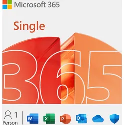 Microsoft 365 Single [1 Benutzer / 1 Jahr / 1 TB OneDrive]