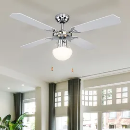 GLOBO Deckenventilator 106,6 cm Deckenventilator Silber