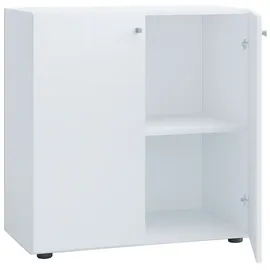 VCM Lona Aktenschrank 70 x 39 x 74 cm weiß