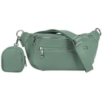 Samantha look Gürteltasche echt Leder, Made in Italy, grün