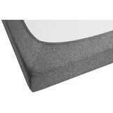 biberna Spannbettlaken Melange-Flanell 90 x 190 - 100 x 200 cm titanium