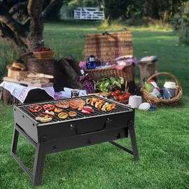 Sunjas Holzkohlegrill schwarz