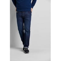 BUGATTI 5-Pocket-Jeans, Gürtelschlaufenbund mit Zip-fly, blau