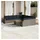 vidaXL Gartensofa-Set 12-tlg. grau Polyrattan