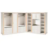 JV Möbel Eckschrank 247 x 246 x 69,5 cm Weiß