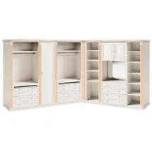 JV Möbel Eckschrank 247 x 246 x 69,5 cm Weiß