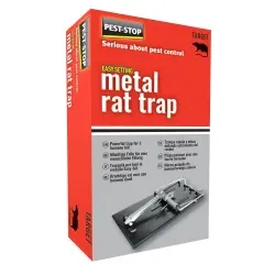 Pest-Stop Easy-Setting Metal Rat Trap Rattenfallen Metall PSESRT , 1 Packung = 1 Falle