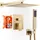 Vevor Duscharmatur Regenduschsystem gebürstetes Gold 305 mm