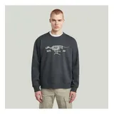 G-Star für Herren. D27095-D733-H392 Running Dog Rücken Pullover grau (M), Lässig, Baumwolle