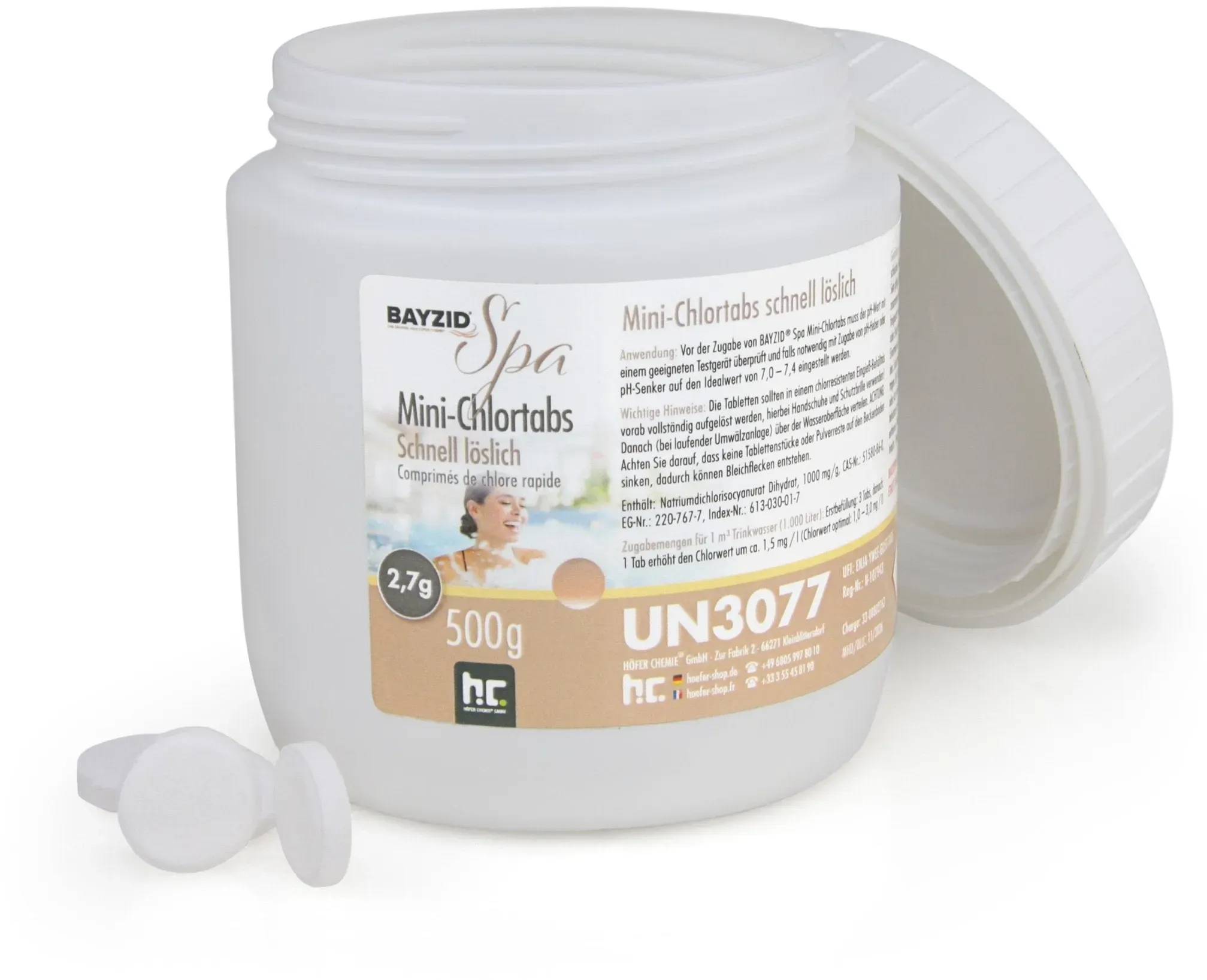 1x 500 g 500g Mini pastilles de chlore  SPA à dissolution rapide