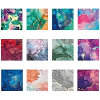 xiaoguozi 24 Stück/Set Farbmischung aus Papier Muster 5,98 x 5,98 x 0,20 aus doppelseitig Offsetpapier gemustertes Papier für die Papierherstellung