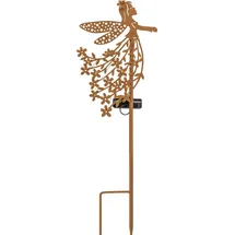 NORTHPOINT LED Solar Gartenstab Solarstecker Außenbereich mit Dämmerungssensor Fee Stehend