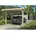 Carport 54 8 46 unbehandelt mit EPDM-Dach und Regenrinne