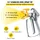 Vevor Airless-Farbspritzschlauch-Set, 15,24 m 3600 psi Hochdruck-faserschlauch mit 20,32 cm Verlängerungsstange, einschließlich 517 Spitze und Sp...