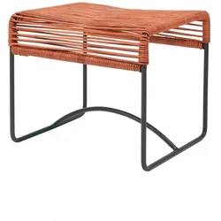 Acapulco Design - Acapulco Hocker, Leder cognac / schwarz