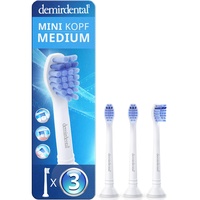 3er Pack demirdental HX6023 Mini Bürstenkopf kompatibel für Philips Sonicare Ersatzbürsten - DiamondClean - FlexCare - EasyClean - PowerUp - HealthyWhite - Schallzahnbürste - Aufsteckbürsten