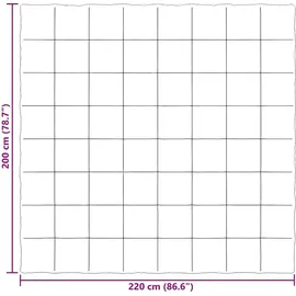 vidaXL Sommerdecke Gepolstert Creme 200 x 220 cm Mikrofaser