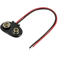 TRU Components TC-13220520 Batterieclip 1x 9 V Block Druckknopfanschluss