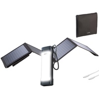 revolt Solarzellen-Powerbank: Outdoor-USB-Powerbank mit 28-Watt-Solar-Ladegerät, 20.000 mAh (Faltbare Powerbank, Faltbare Solar-Powerbank, Notfall)