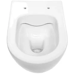 Aloni Wand WC Spülrandlos Hänge WC Ohne Spülrand Tiefspüler Toilette Weiß Keramik - Ohne Deckel