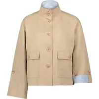 Cartoon Casual-Jacke mit aufgesetzten Taschen in Beige - 38