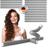 ECENCE Papilotten Lockenwickler 20x Grau Papilottenwickler Locken Friseurbedarf