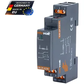 elovolt EIR-2P-A230 - Schaltrelais 2 Wechsler 8A 230V AC