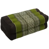 Yogakissen Meditationskissen Yogakissen Thaikissen braun-grün, angenehm, unterstützend, Stützkissen rechteckig braun|grün