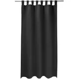Verdunklungsvorhang 175x140 cm Schlaufe Schwarz Vorhang Blickdicht Verdunkelung Thermo Gardinen Verdunklungsgardine Thermovorhang Verdunklungsgardine - Schwarz