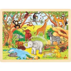 Goki 57892 - Einlegepuzzle Afrika