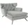 Candy Loveseat 3C CANDY "Beatrice Loungesessel", silber, B:126cm H:95cm T:160cm, Samt-Optik (100% Polyester), Sessel, mit Knopfheftung im Rücken, Fernsehsessel, Relaxsessel